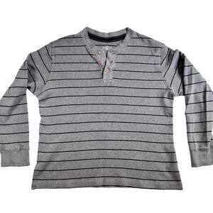 Route 66 Polo Shirt Men's XL 3-Button Pullover Long Sleeve Waffle Weave